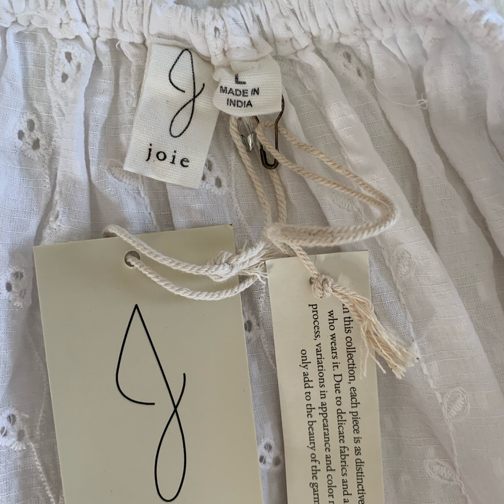 NWT Joie White Tie Front Blouse with Relaxed Fit - Picture 6 of 15